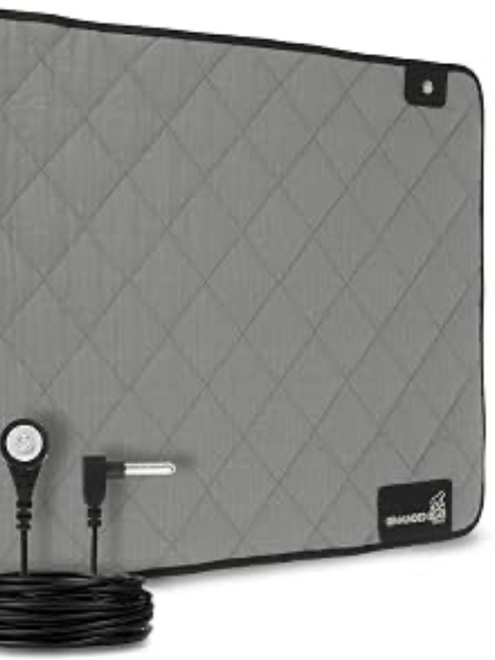 Grounded Bear Cotton Grounding Mat Grey 16”x24”